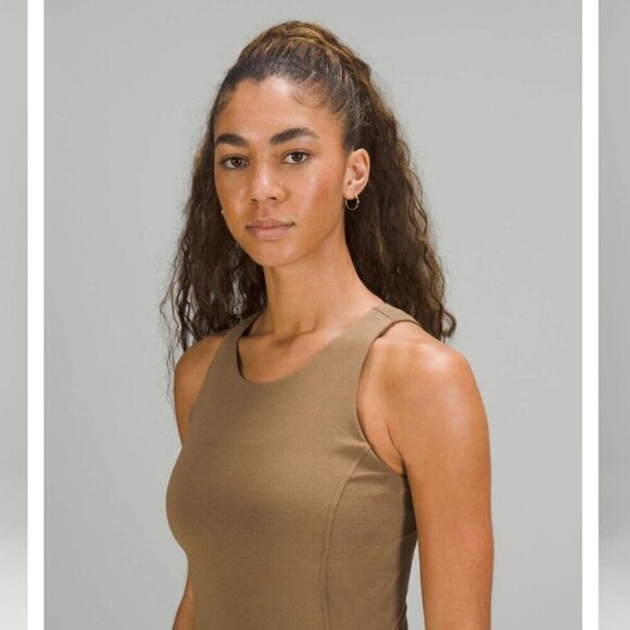 Lululemon Slim-Fit Above-Knee Dress Artifact Tan Size 6 - Picture 3 of 8